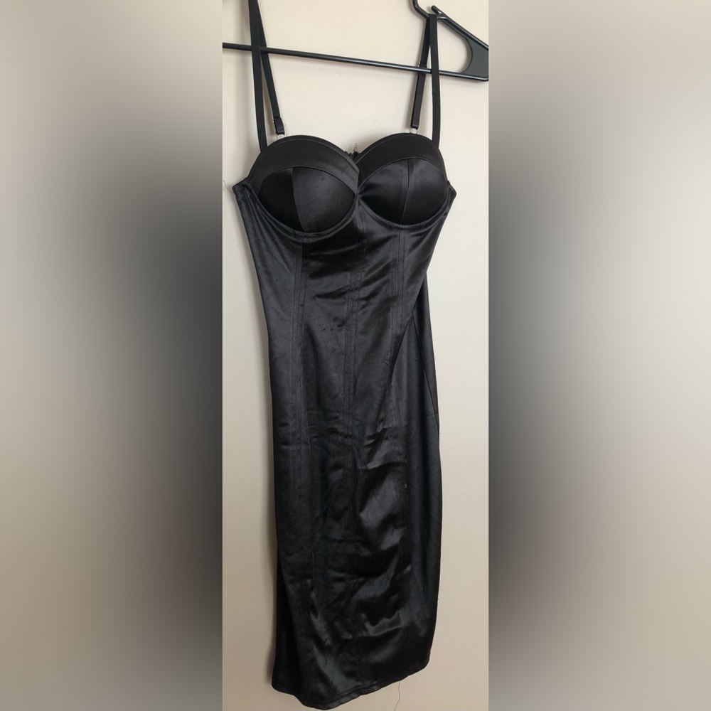 BIASHE Black Nightie Lingerie w/ Embedded Bra  Size S